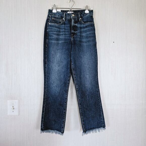 Good American Good Boy Fray Hem Straight Jeans - size 2 /26 - NWT - Picture 3 of 12